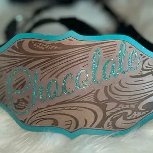 Teal and Glitter Bronc Noseband Halter