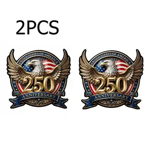 【Fast Shipping】2PCS USA 250th Anniversary Car Decal- 1776-2026 Patriotic  American Flag Vinyl Stickers，Independence Day 4th of July Decoration for Car Truck Window Laptop