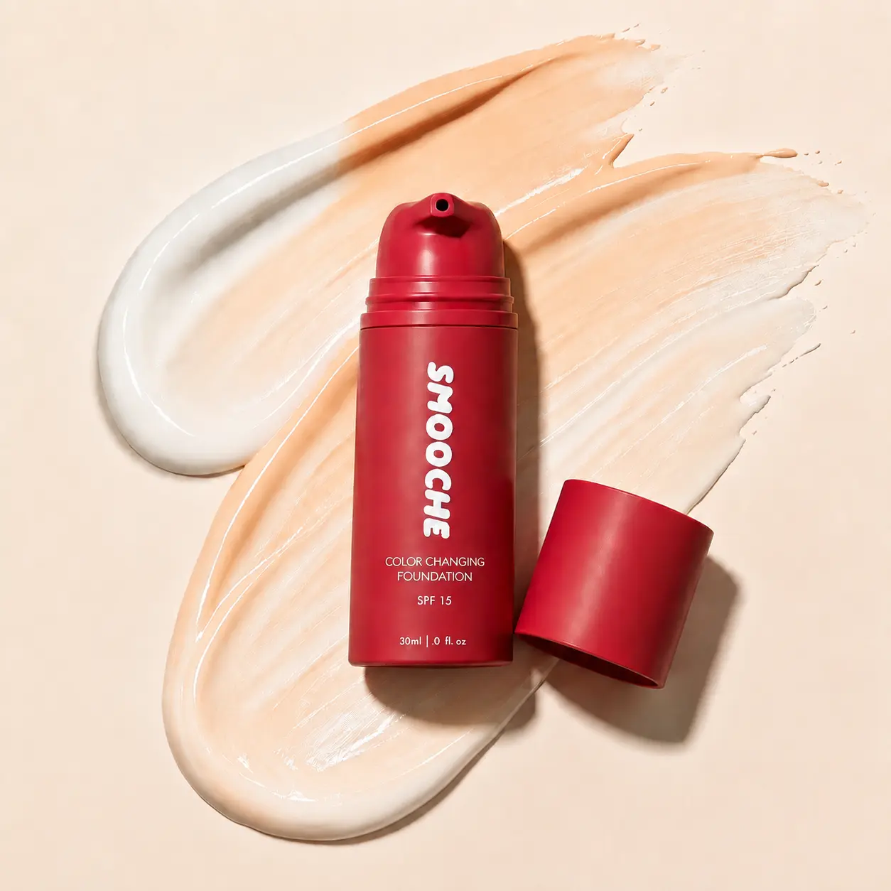 Color Changing Liquid Foundation for Fair and Light Skin Tones, SPF 15, Lightweight Hydrating Face Makeup, Natural Matte Finish, Hides Wrinkles, Longwear, Korean Beauty Must-Have #SohoChic