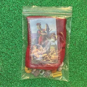 San Martin Caballero Traditional Religious Ornaments, Decorative Home Decor Amulet with Prayer