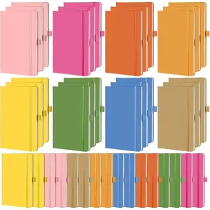 40 Pack Pocket Notebook Journals A6 Mini Hardcover Journal PU Leather Lined Notebook 3.5 x 5.5 In Small College Ruled Notepad with Pen Holder for Writing Office School Supplies (Earth )