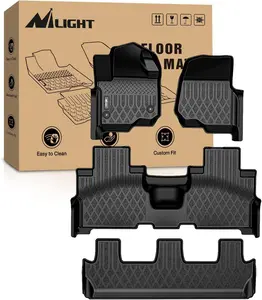 Nilight TPE Floor Mats for Ford Expedition & Max Bench Seat 2018 2019 2020 2021 2022 2023 2024 All Weather Custom Fit Heavy Duty Floor Liners Car Accessories Car Interior Accessories Girls weatherproof, Car Accessories Interior