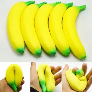 Banana Squishy Stress Toy - Slow Rising, Portable Tactile Sensory Fidget Squeeze Toy, Unisex Anxiety Relief Products for Stress Relief Fidgeting fun relief toy