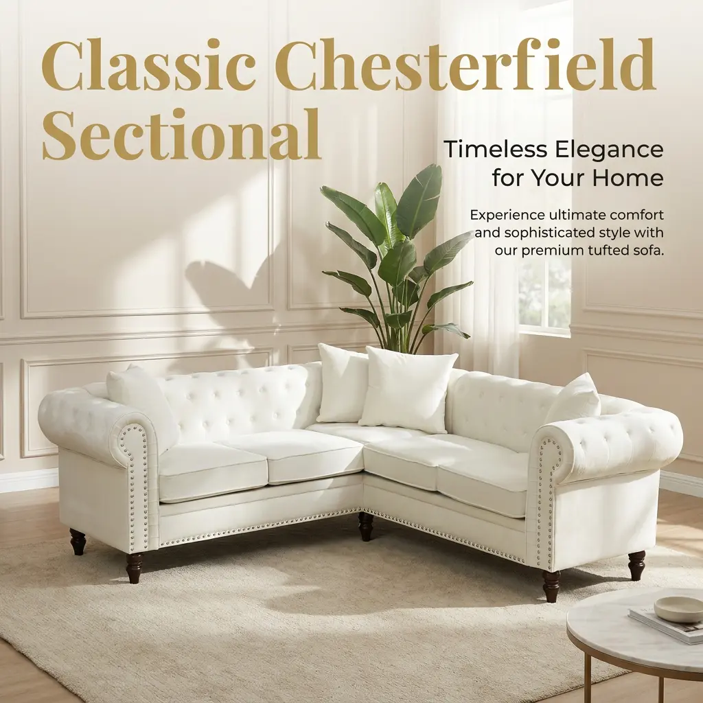 White Flannelette 2-Piece Sofa Set, 62.5" Indoor Living Room Furniture