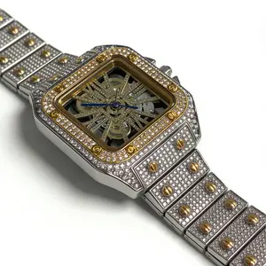 A watch with a hollow and technologically sophisticated dial design, crafted from natural gemstones and alloys, and with adjustable features.