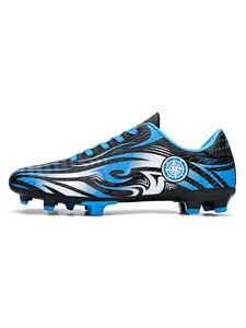 Unisex Purple-White Gold Long Stud Football Shoes: Professional Match / Artificial Turf Training Cleats
