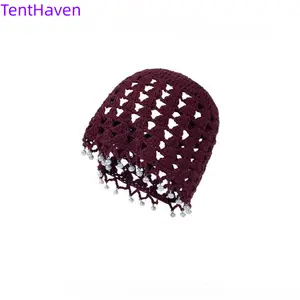 2026 Fashion Handwoven Hollow Thin Baotou Cold Hat Women's Bohemian Style Artistic Breathable Knitted Hoodie Hat