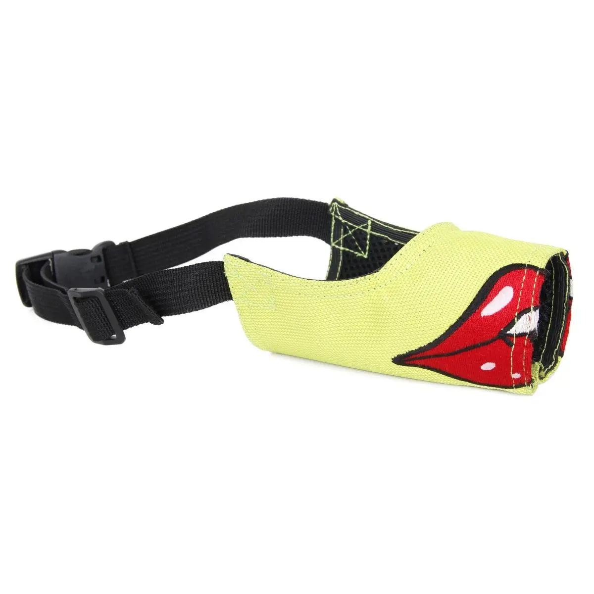 Pet Life MZ1GNLG Fumigation Adjustable Designer Dog Muzzle, Green & Red - Large