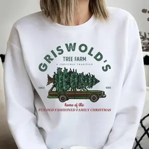 Griswold's Tree Farm Sweatshirt, Christmas Movie Sweater, National Lampoon Hoodie, Tree and Car Crewneck Shirt Christmas Vacation Movie Tee Xmas Vibes