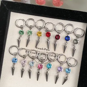 Super Flash Three-dimensional Hot Girl Pointed Vertebrae Hand-made Pendant Earrings With Personality And Atmosphere Exquisite Flash Diamond Earrings And Earrings For Women