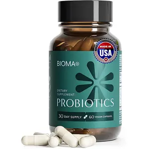 BIOMA Daily Gut Wellness Supplement, Vegan Capsules with Xylooligosaccharides, Tributyrin & Bifidobacterium, Gluten Free, 60 Count