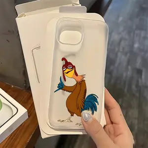 Funny Cartoon Chicken Joe Phone Case for iPhone 17 16e 16 15 14 13 12 11 Pro Max Mini Air XR XS X 7 8 Plus, Soft Tpu Matte Back Cover