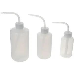 3Pcs Tattoo Bottle, 150/250/500ml Portable Plastic Wash Bottles, 5.1/8.5/17oz Lab Squeeze Bottle for Wash Tattoo, Watering Irrigation, White