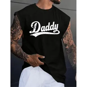 Vintage Daddy Men's Tank Top - Retro Baseball Style Sleeveless Shirt