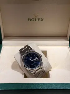Rolex Datejust 36 mm Blue Roman Numeral Dial Stainless Steel Watch