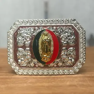 Rectangular Virgen de Guadalupe Buckle CB-02 - Western Buckles for Men | Made in Mexico