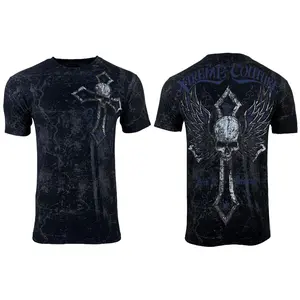 Xtreme Couture By Affliction Men's T-shirt Stone Warrior Crewneck Cotton