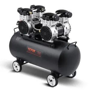 VEVOR Air Compressor, 20 Gallon Steel Tank, 4HP 10.6 CFM90 PSI Oil Free Air Compressor Max. 125PSI Pressure, 78dB Ultra Quiet Portable Compressor, for Auto Repair, Tire Inflation, Spray Painting