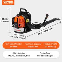 Backpack - 62CC - 1110CFM Air Volume 220MPH Speed