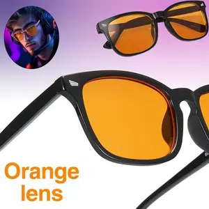 2026 Blue-light Blocking Gaming Glasses--Lightweight Eyeglasses for Men&Women with Orange Lens-Daily Use
