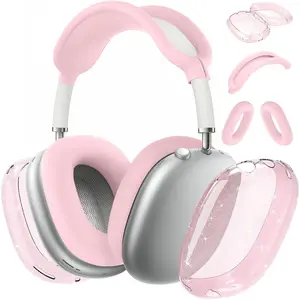 for AirPods Max case Cover,Anti-Scratch Ear Pad Case Cover/Ear Cups Cover/Headband Cover for AirPods Max. Clear Soft TPU and Silicone,Skin Scratch Proof.