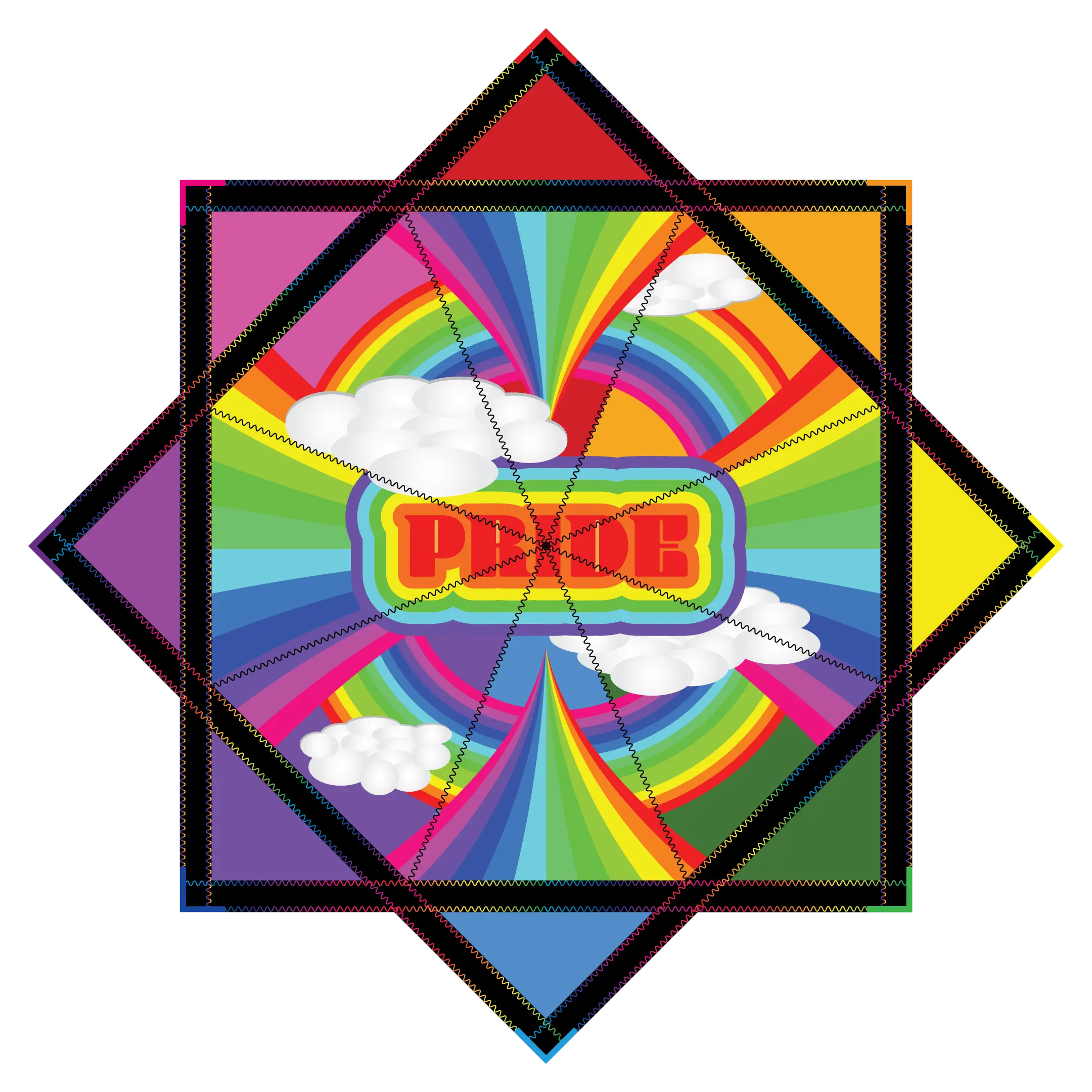 Rainbow Sky Pride – Forever FlowStar 26" (Ready to Ship)