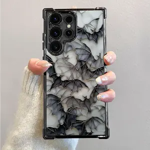 Stained Bat Phone Case Artful Trendy Vintage Fall Gift Stained Bat Phone Case Artful Trendy Vintage Fall Gift Four-corner padded protective casePhone Case For S22 S23 S24 S25 FE ULTRA PLUS EDGE pad mobile phone protective case