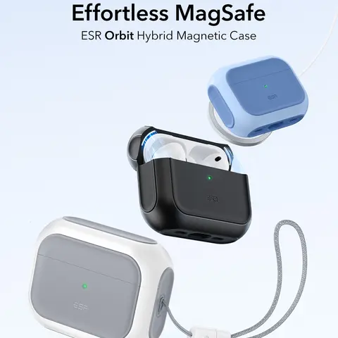 ESR for AirPods Pro 3 Case, for AirPods 5/4 Case, Magnetic Locking Lid, Compatible with MagSafe, Full Drop Protection Cover with Lanyard