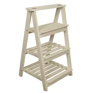 2-Tiered Wooden Garden Display Ladder