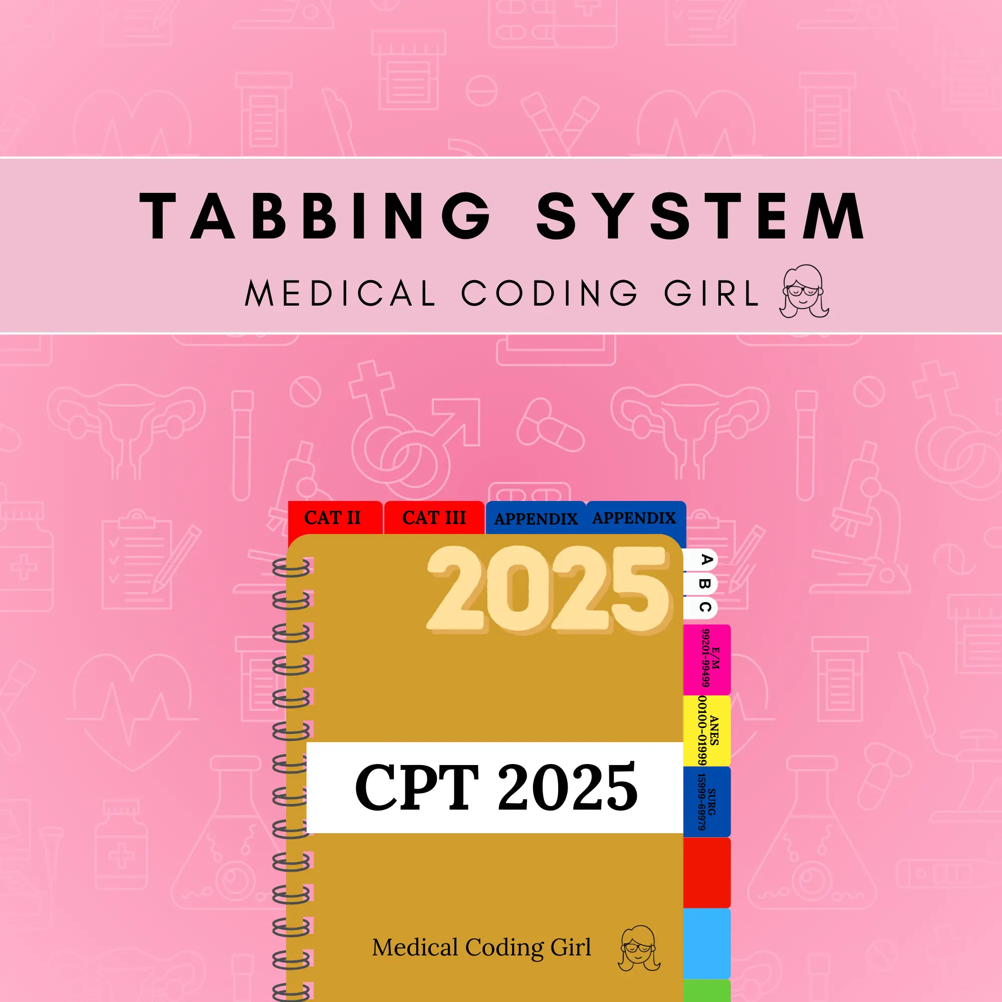 Medical Coding Girl Tabbing System - CPT 2025 AMA - TikTok Shop