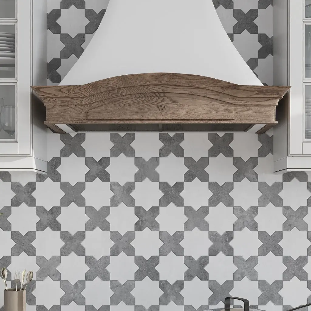 Light Grey 5x5 Matte Cross Ceramic Tile (27 pack, 5.37 sq ft/case)