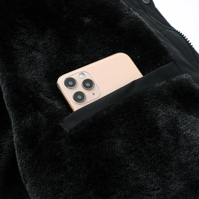 Men's Mid-Length  Casual Fashionable Jacket - Detachable Hood, Windproof, Winter Warm-Lined, Plain Polyester, Pull-On Longsleeve Daily Jacket Coat, Menswear Top Outerwear