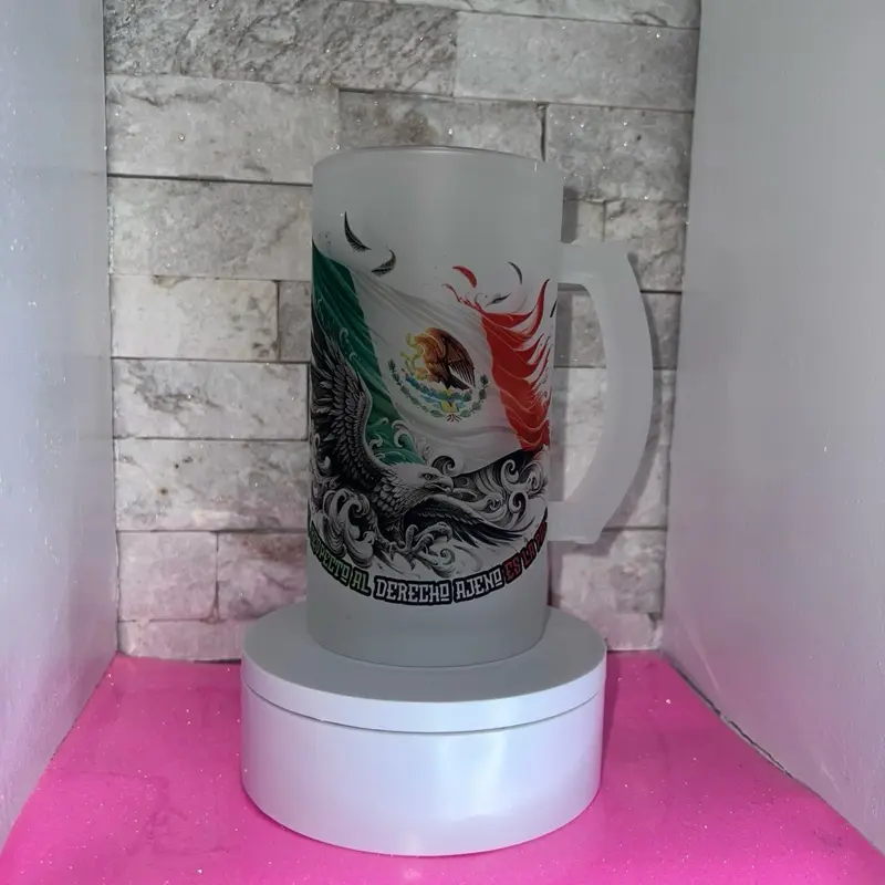 BANDERA Frosted mugs. 16 oz Perfect beverage-Drinkware, BANDERA Frosted mugs. 16 oz Perfect beverage-Drinkware,