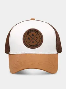 Unisex Badge Baseball Cap, Trucker Mesh Hat, Round Logo Ventilated Snapback, Outdoor Casual Sports, Adjustable Trucker Hat, Men and Women