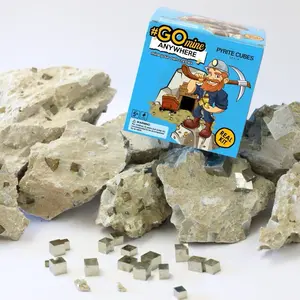 Real Pyrite Cubes Mining Kit, directly from the Mine, Mine your own Pyrite Cubes