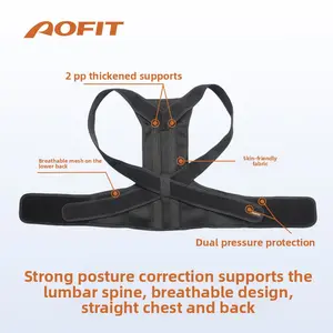 Mesh Breathable Back & Shoulder Correction Orthotic, Lightweight Soft Support Cloth for Adult Fitness Ab Training (Summer, Cross-Border, Sitting Use)