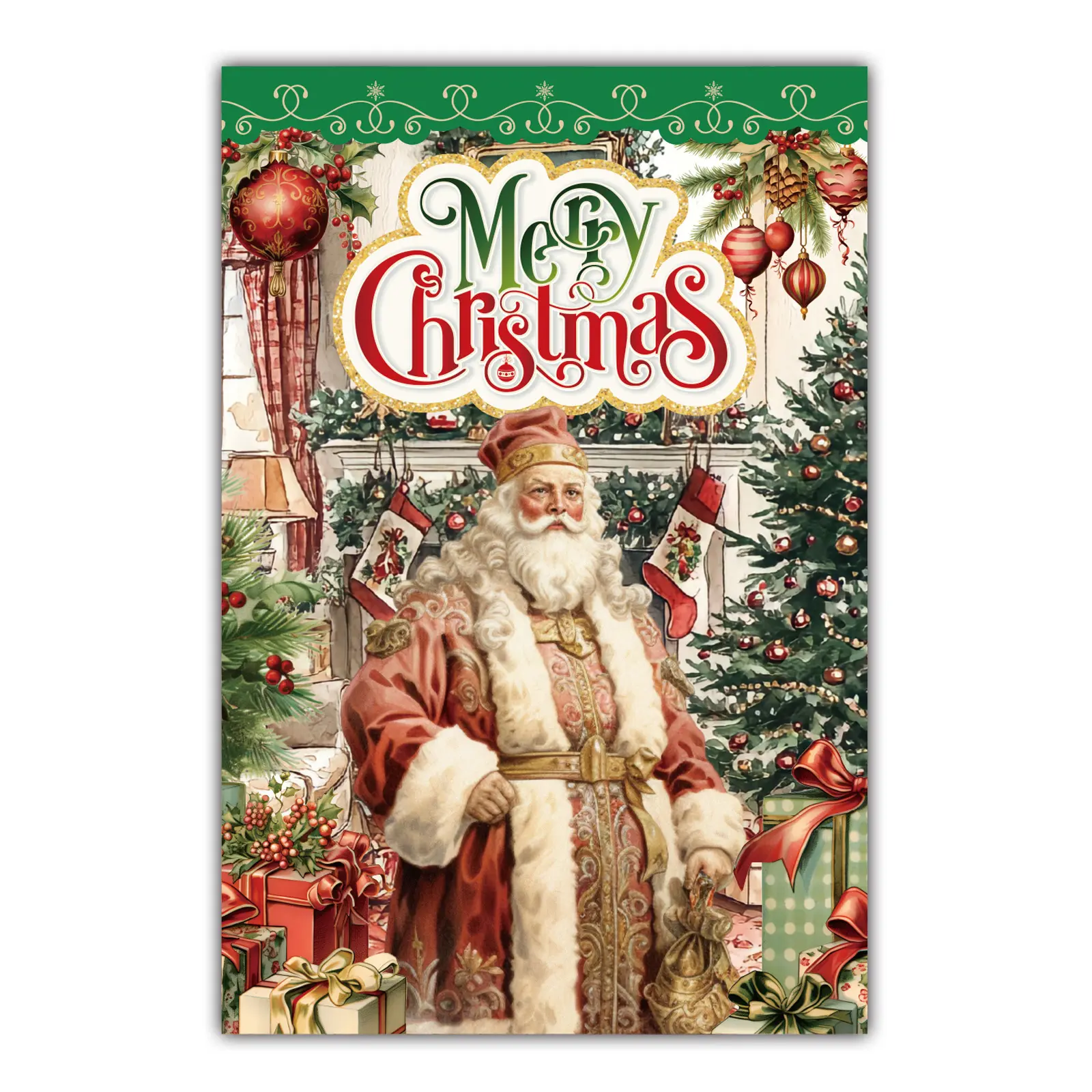 PRSTINCOL 36-Sheet Christmas Holiday Craft Decal Sheets, 215 Festive Santa Claus DIY Decorative Stickers for Scrapbooking Embellishments, DIY Crafts, 36 Sheets