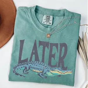 Later Gator Vintage 90s T-Shirt, Retro Style Shirt, Funny Graphic Alligator Tee, Gift For Him Or Her