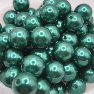 16mm Green pearl beads 10 pieces