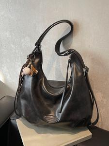 casual retro high-quality college style backpack, niche fashion multifunctional tote bag, fashionable bags, large capacity shoulder bag with two carrying methods, suitable for students and office workers commuting