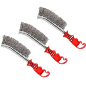 Modell 3 count Wire Scratch Brushes Set Carbon Steel and Stainless Steel Wire Brush for Automotive, Cleaning Welding Slag and Rust