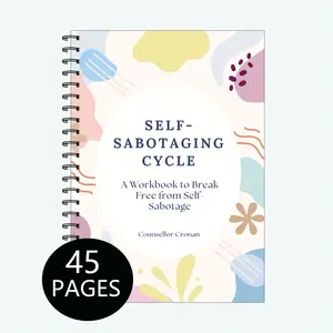 Self-Sabotaging Cycle Workbook: 45-Page Spiral Notebook with CBT Relaxation Exercises & Self-Love Journal Prompts for Emotional Healing, Relationships & Personal Growth – Ideal for Therapists and Individuals, Self-Help Book, CBT Relaxation Guide