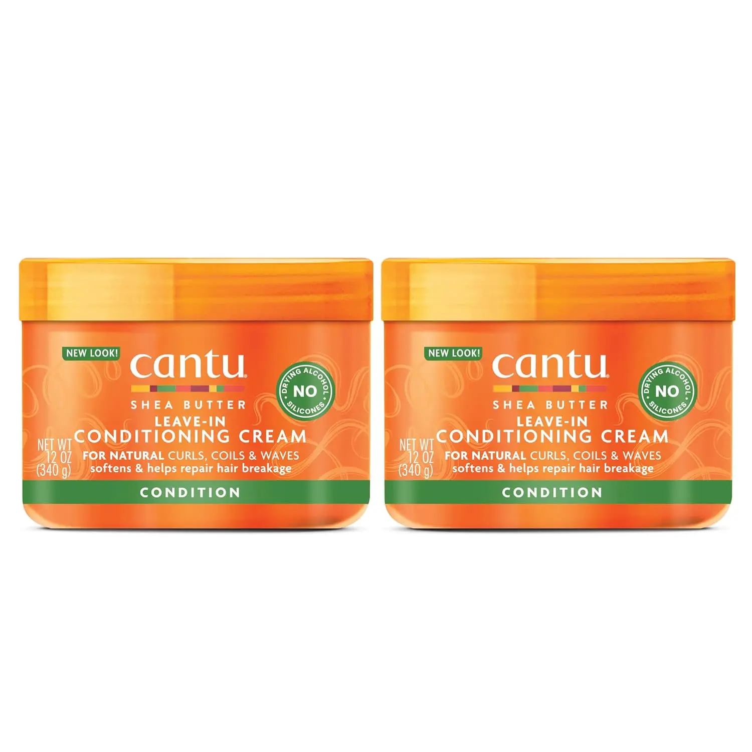 Cantu Shea Butter Leave-In Conditioning Cream 1 Pack Gentle Care for Stronger Hair with Pure Shea Butter & Natural Oils Free from Harsh Ingredients