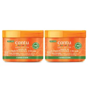 Cantu Shea Butter Leave-In Conditioning Cream 1 Pack Gentle Care for Stronger Hair with Pure Shea Butter & Natural Oils Free from Harsh Ingredients