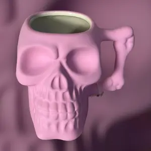 Pink skeleton Candle