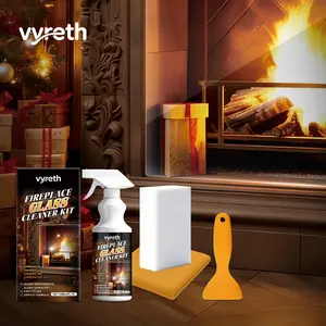 vyreth Fireplace Glass Cleaning Kit is convenient and easy to use for home cleaning of fireplace glass to remove stains