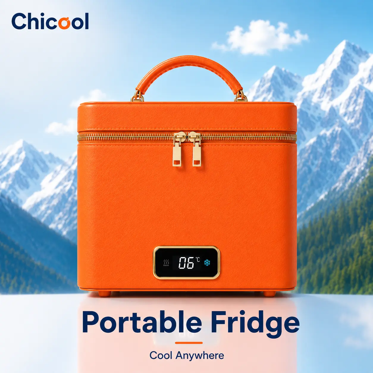 Chicool 5L Mini Fridge - Beauty & Skincare Refrigerator with Cooling, Warming Functions, AC/DC/USB Powered for Bedroom, Car, Travel