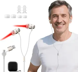 650NM Red Light Therapy Device for Ear & Nasal Care, Relieves Tinnitus, Ear Discomfort, Nasal Congestion, Reduces Ear Pressure & Eases Cold Symptoms