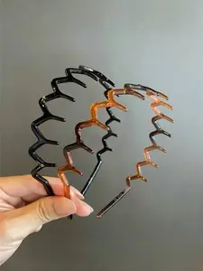 Unisex Boho Style Wave Shaped Hair Hoop, Classic 90s Style Tooth Design Headband, Comfortable and Stylish Everyday Hair Accessory, Zigzag Headband