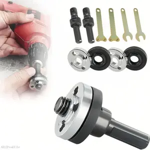 2 Set Connecting Rod Kit with Wrench Variable Shaft Coupler Converter Tool,Electric Drill Conversion Angle Grinder Adapter,10mm Arbor Mandrel Adapter,Adapter Set for Most Small Angle Grinder.AB12PeakVibe